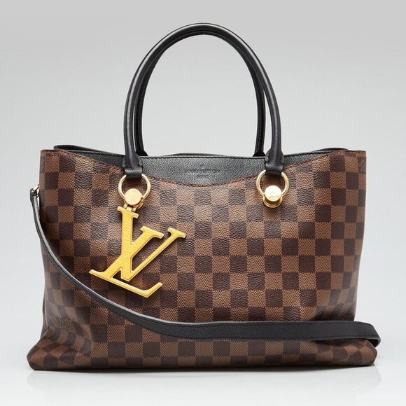 Louis Vuitton Black Damier Canvas Riverside Tote Bag - Picture 2 of 12